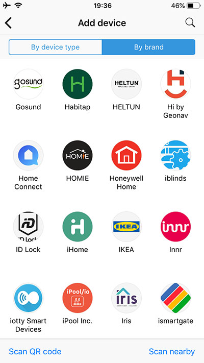 SmartThings app