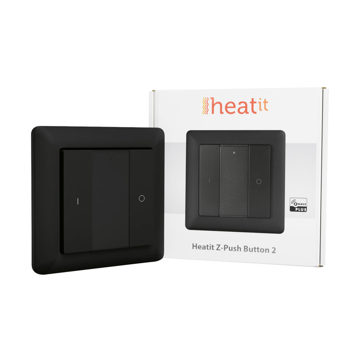 Heatit Z-Push Button 2 (matt fekete) - 7