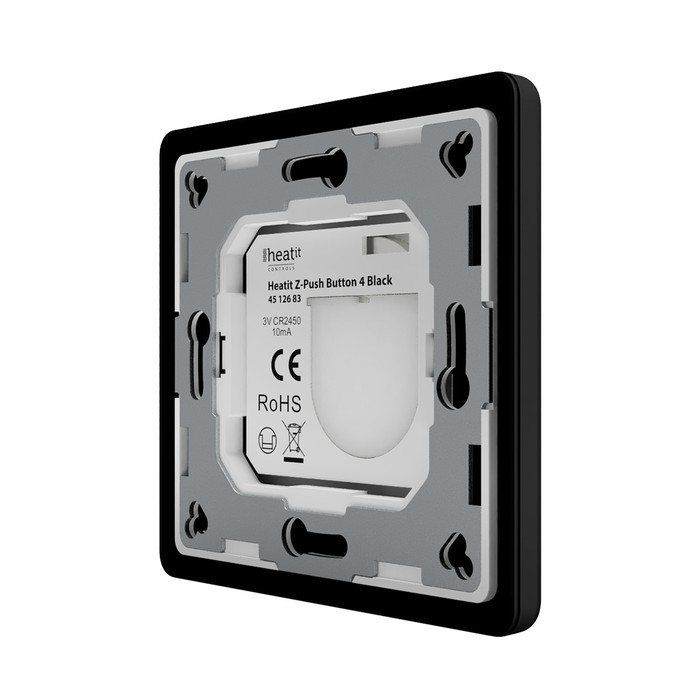 Heatit Z-Push Button 4 (matt fekete) - 6