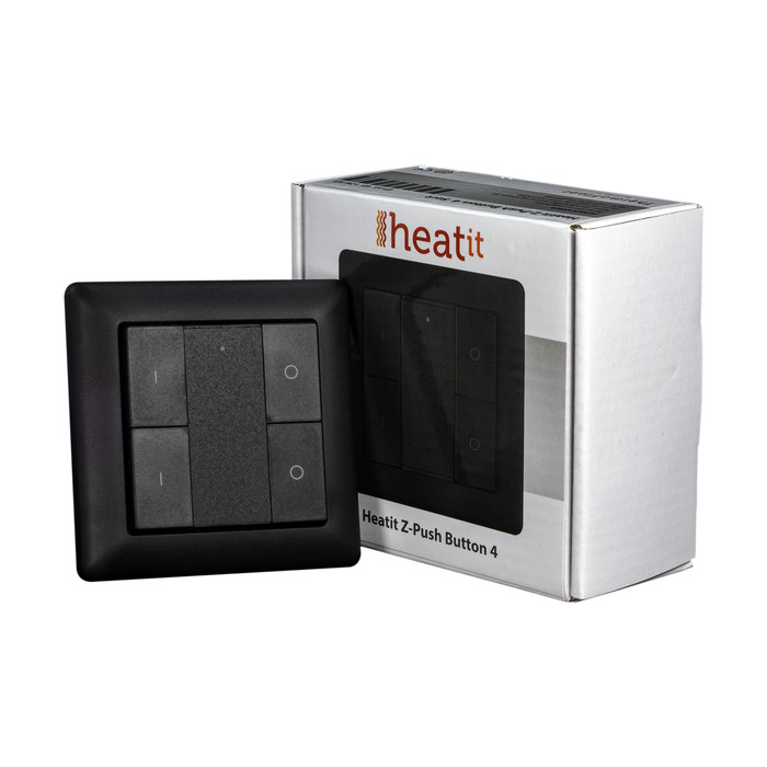 Heatit Z-Push Button 4 (matt fekete) - 7