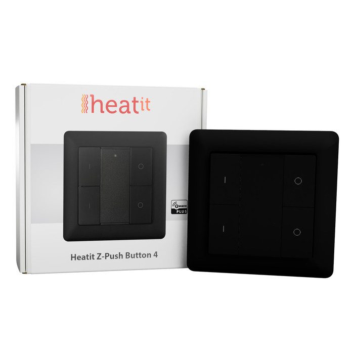 Heatit Z-Push Button 4 (matt fekete) - 9