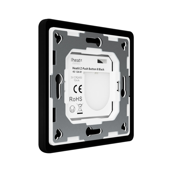 Heatit Z-Push Button 8 (matt fekete) - 4