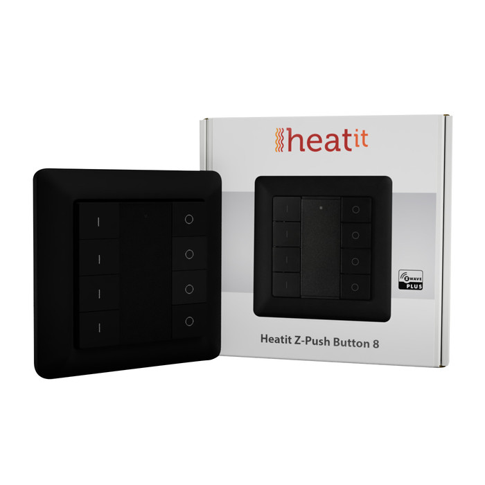 Heatit Z-Push Button 8 (matt fekete) - 7