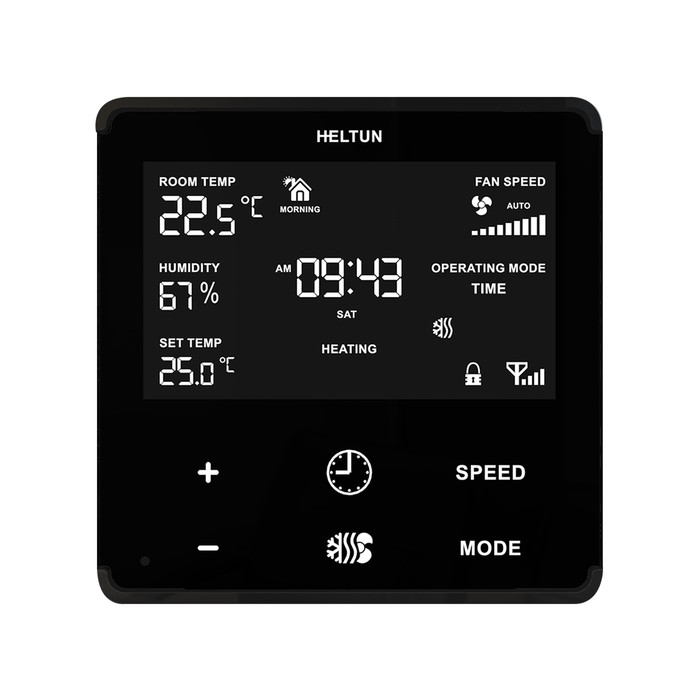 Heltun Fan Coil Thermostat (fekete-fekete)