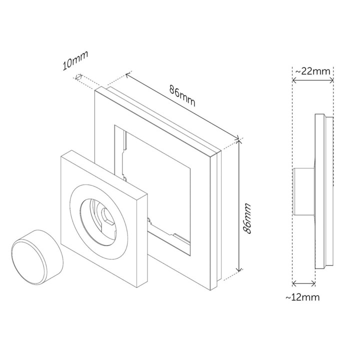 Heatit Plastic kit for Z-Dim (matt fekete) - 2