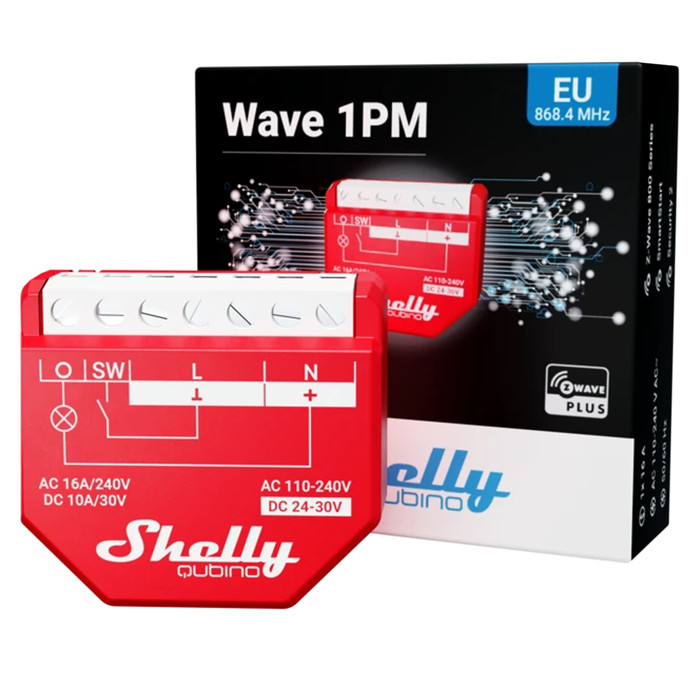 Shelly Qubino Z-Wave 1PM Relay 16A 1 channel