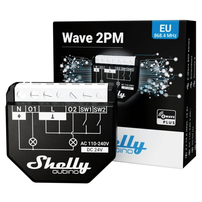 Shelly Qubino Z-Wave 2PM Relay 16A 2 channel