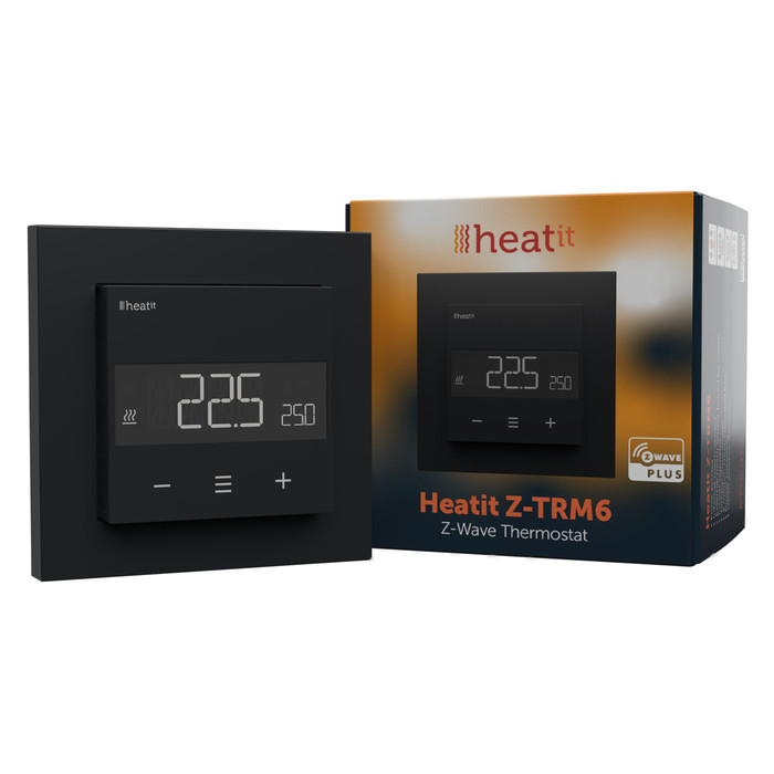 Heatit Z-TRM6 thermostat (matt fekete) - 3