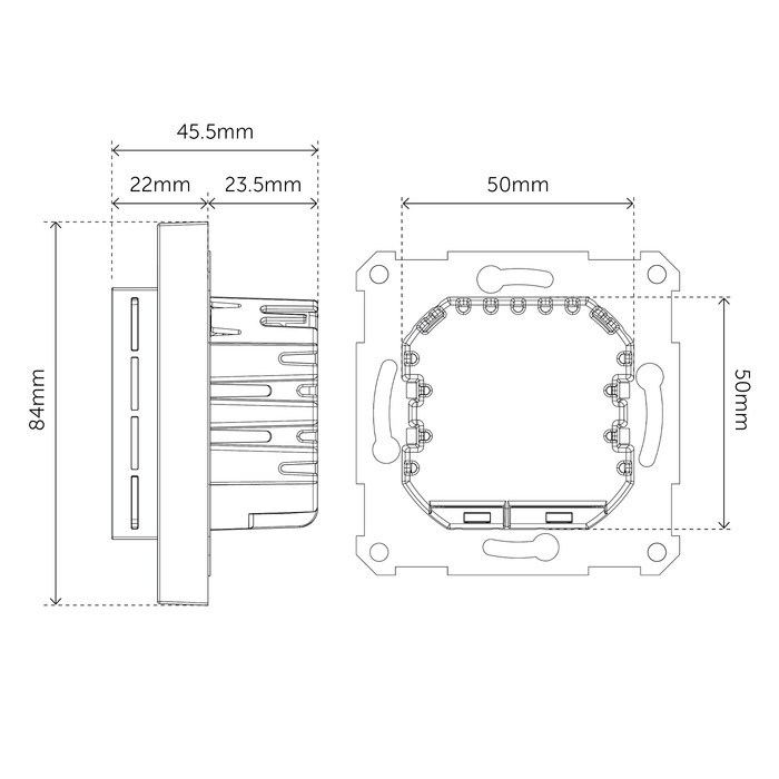 Heatit Z-TRM6 thermostat (matt fekete) - 7