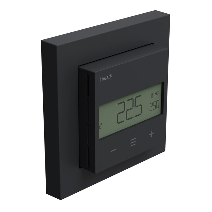 Heatit Z-Temp3 thermostat (matt fekete)