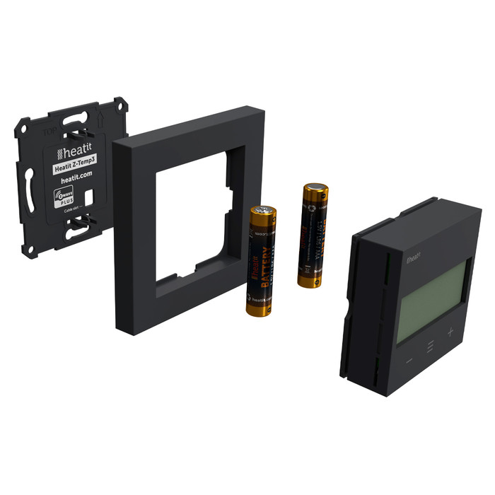 Heatit Z-Temp3 thermostat (matt fekete) - 5