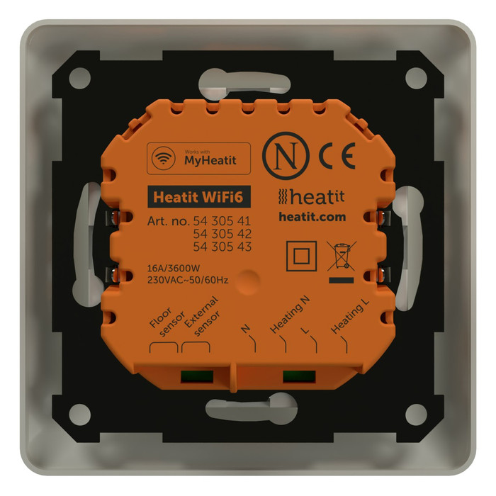 Heatit WiFi6 thermostat (RAL 9010) - 3